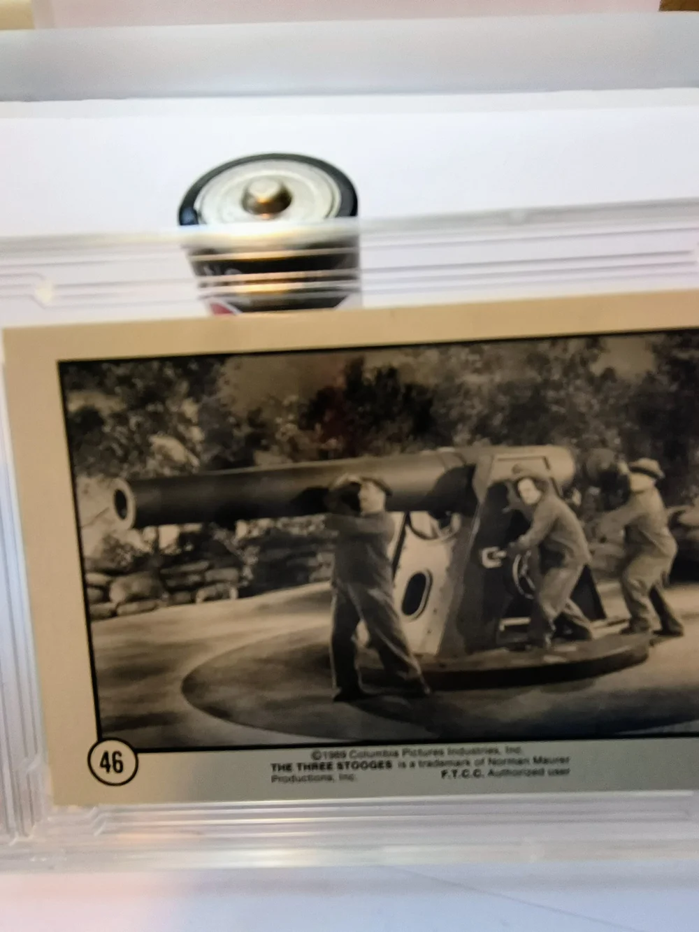 The Three Stooges 1989 F.T.C.C. Graded Card - Black & White. Trying To Fire The